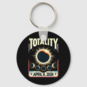 Total Solar Eclipse 2024 Totality Funny Total Ecli Keychain