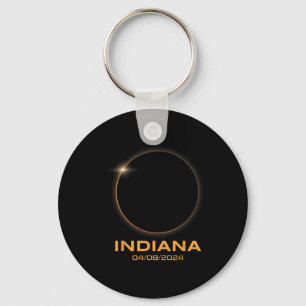 Total Solar Eclipse 2024 Totality Indiana Keychain