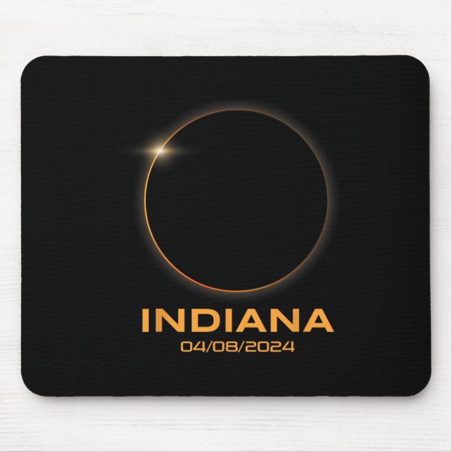 Total Solar Eclipse 2024 Totality Indiana  Mouse Pad (Front)