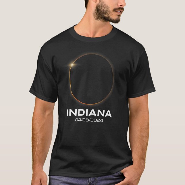 Total Solar Eclipse 2024 Totality Indiana T-Shirt (Front)