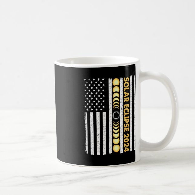 Total Solar Eclipse 2024 Totality Phases US Americ Coffee Mug (Right)