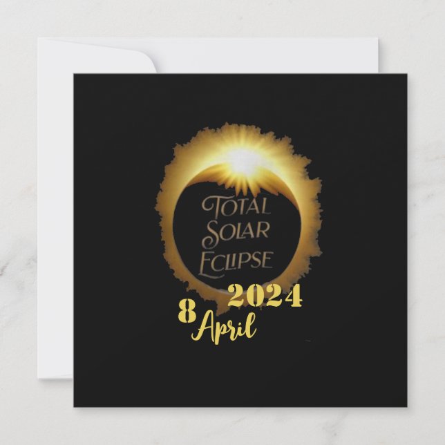 Total Solar Eclipse 2024 Viewing Party Invitation (Front)