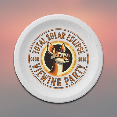 Total Solar Eclipse 2024 Whitetail Viewing Party Paper Plates