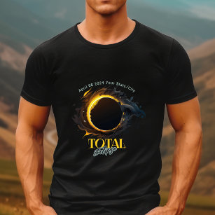 Total Solar Eclipse 2024 Your City State  T-Shirt