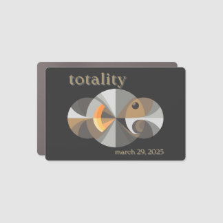 Total Solar Eclipse 2025 minimalistic design Car Magnet