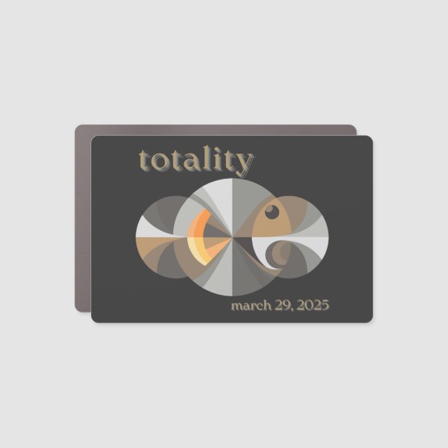 Total Solar Eclipse 2025 minimalistic design Car Magnet (Front)