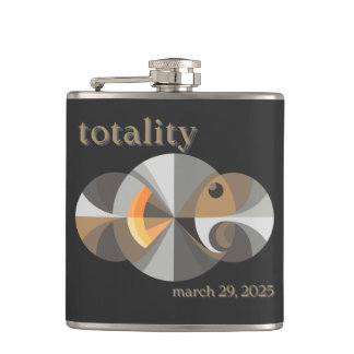Total Solar Eclipse 2025 minimalistic design Flask