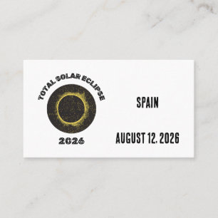 Total Solar Eclipse 2026 Custom Business Cards