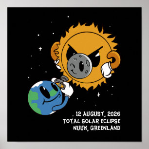 Total Solar Eclipse 2026 Greenland Photobomb Poster