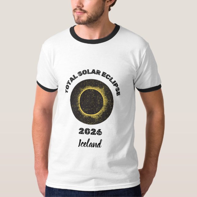 Total Solar Eclipse 2026 Men's Ringer T-Shirt (Front)