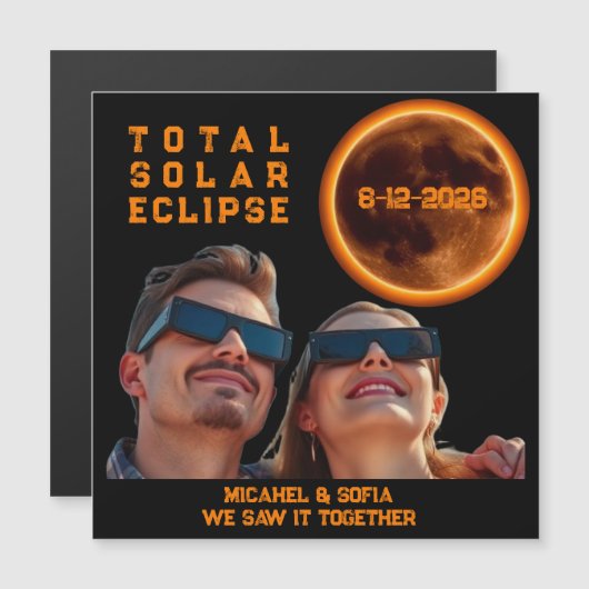 Total Solar Eclipse 2026 Photo Souvenir (Front/Back)