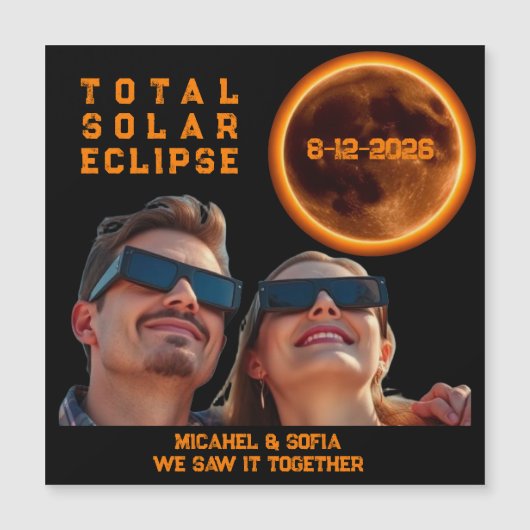 Total Solar Eclipse 2026 Photo Souvenir (Front)