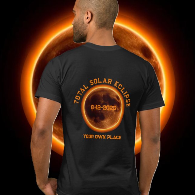 Total Solar Eclipse 2026 T-Shirt (Total Solar Eclipse 2026 T-Shirt back graphic print men)
