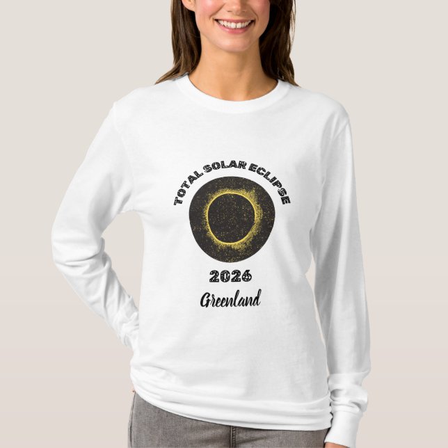 Total Solar Eclipse 2026 Women's Long Sleeve T-Shirt (Front)