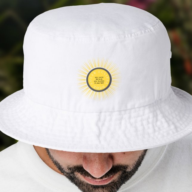 Total solar eclipse 2026 your name personalized bucket hat (Creator Uploaded)