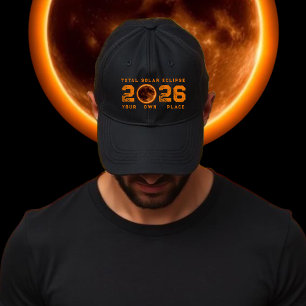 Total Solar Eclipse 2026- Your Own Location Hat