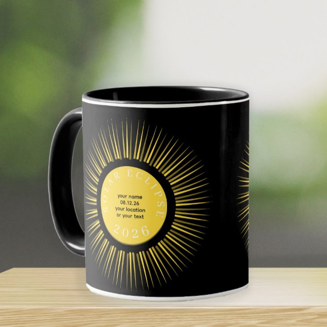 Total solar eclipse 2026 your text personalized mug (Creator Uploaded)