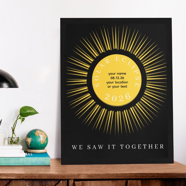 Total solar eclipse 2026 your text personalized poster (Creator Uploaded)