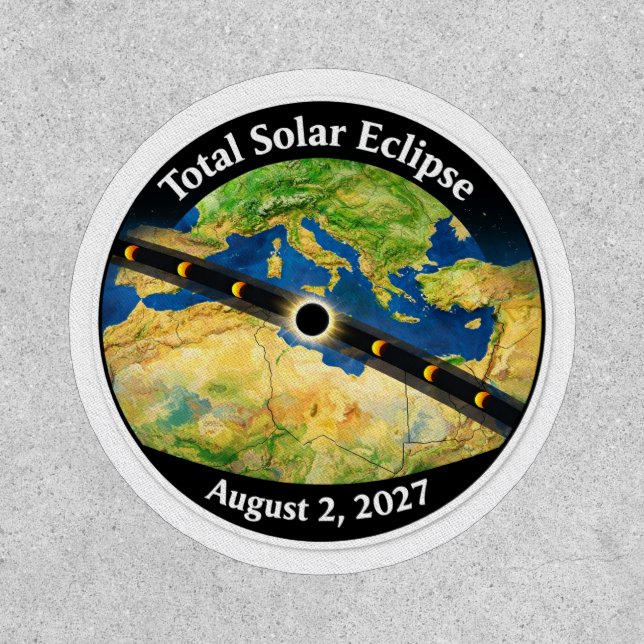 Total Solar Eclipse 2027 Map Patch (Front)