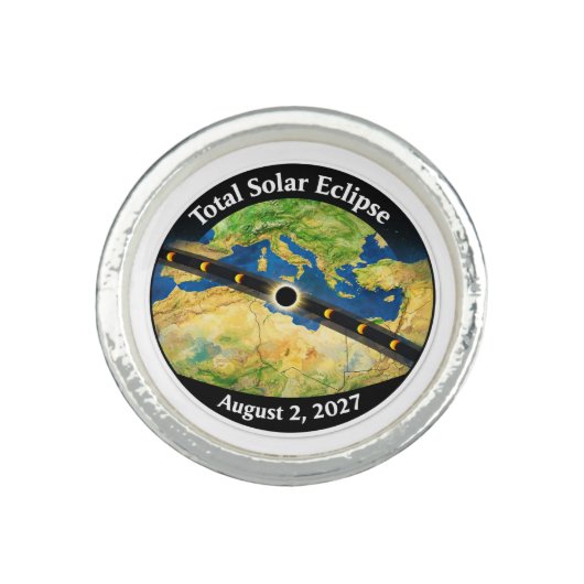 Total Solar Eclipse 2027 Map Ring (Front)