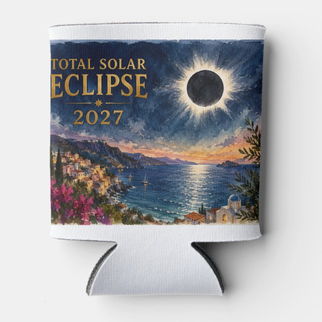 Total Solar Eclipse 2027 Mediterranean  Can Cooler (Front)