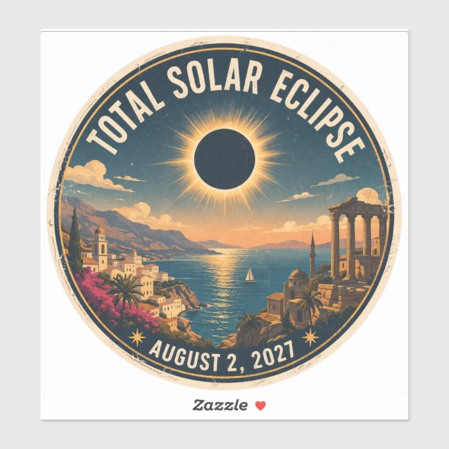 Total Solar Eclipse 2027  Sticker (Sheet)