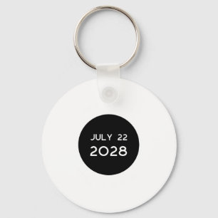 Total Solar Eclipse 2028 New Zealand  Keychain
