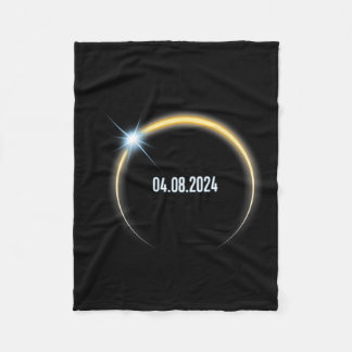 Total Solar Eclipse 4.8.2024  Fleece Blanket