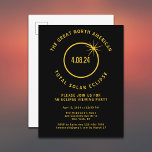 Total Solar Eclipse 4/8/2024 USA Viewing Party Invitation Postcard<br><div class="desc">🚀 Be part of a cosmic celebration with our Total Solar Eclipse Viewing Party Postcard Invitation! 🌠 This captivating design encapsulates the magic of the celestial alignment set to grace the skies on April 8, 2024, over North America, and other locations. 🌎🌑 This cool design showcases a dark moon silhouette,...</div>