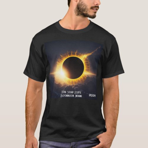 Total Solar Eclipse Add Any Text  Date Mens T_Shirt