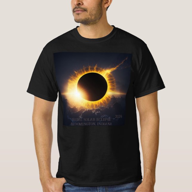 Total Solar Eclipse Add Any Text & Date Unisex T-Shirt (Front)