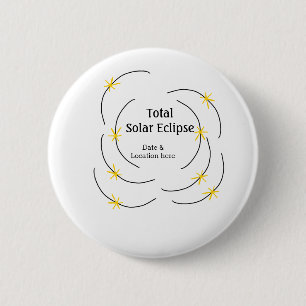 Total solar eclipse add date location half sun pat button