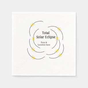 Total solar eclipse add date location half sun pat napkins