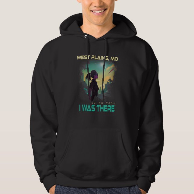 Total Solar Eclipse Aesthetic Girl West Plains Mis Hoodie (Front)