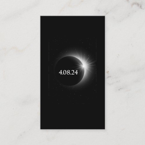 Total Solar Eclipse America 8th April 2024 Business Card