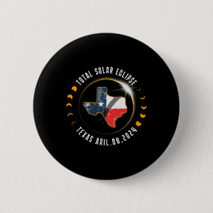 Total Solar Eclipse America Totality Texas 8 April Button