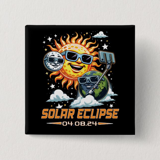 Total Solar Eclipse April 2024 Button (Front)