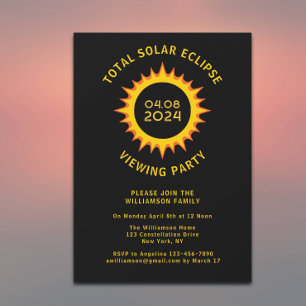 Total Solar Eclipse April 2024 Viewing Party Invitation