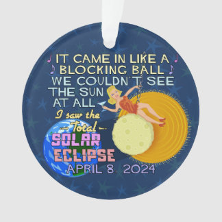 Total Solar Eclipse April 8 2024 American Funny Ornament