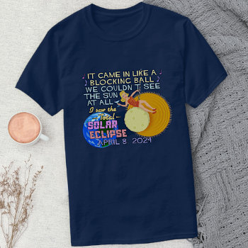 Total Solar Eclipse April 8 2024 American Funny T-shirt by FancyCelebration at Zazzle