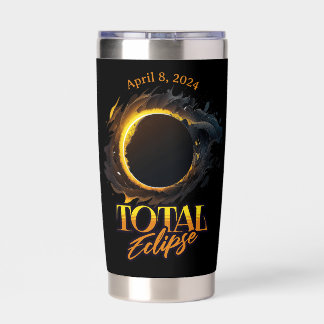 Total Solar Eclipse April 8, 2024 Commemorative  Insulated Tumbler