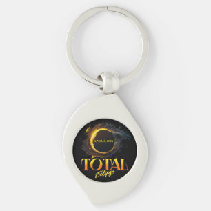 Total Solar Eclipse April 8, 2024 Commemorative  Keychain