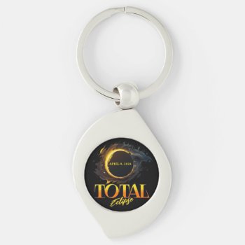 Total Solar Eclipse April 8  2024 Commemorative  Keychain by AgapiDesigns at Zazzle
