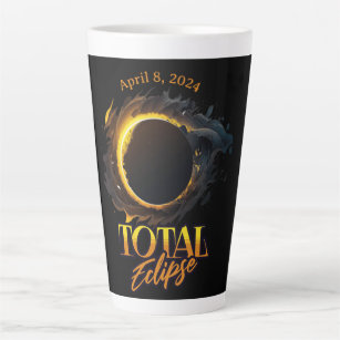 Total Solar Eclipse April 8, 2024 Commemorative  Latte Mug