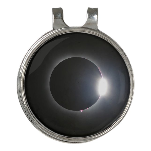Total Solar Eclipse April 8, 2024 Golf Hat Clip (Front)