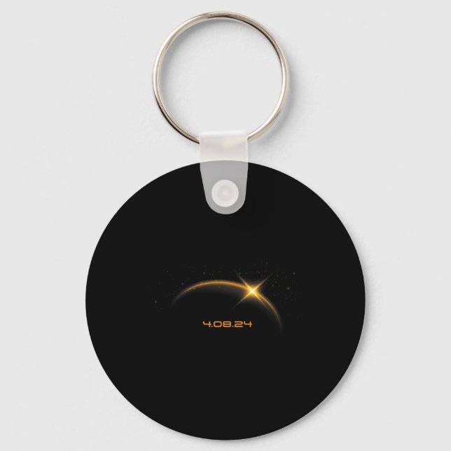 Total Solar Eclipse April 8 2024  Keychain (Front)
