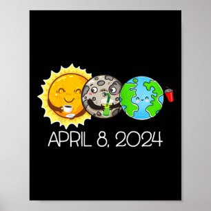 Total Solar Eclipse April 8 2024 Moon Astronomy Sp Poster