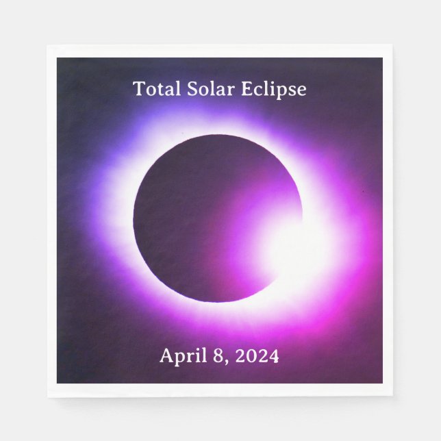 Total solar eclipse April 8, 2024 Napkins (Front)