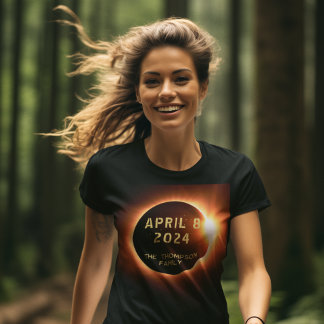 Total Solar Eclipse April 8 2024 Personalized T-Shirt