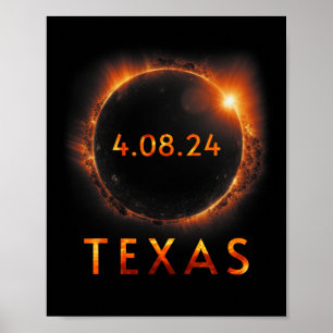 Total Solar Eclipse April 8 2024 Texas Solar Eclip Poster